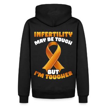 Bewusstsein für Unfruchtbarkeit IVF Befruchtung - Männer Premium Bio Hoodie - Schwarz - Hinten - Nico (187cm)