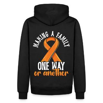 Bewusstsein für Unfruchtbarkeit IVF Befruchtung - Männer Premium Bio Hoodie - Schwarz - Hinten - Nico (187cm)