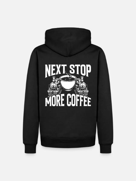 Zugfahrer Lokführer Zugliebhaber Bahnhof - Männer Premium Bio Hoodie - Schwarz