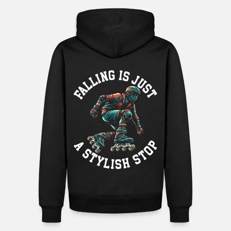 Inline Skating Rollerblading Inline Skates - Männer Premium Bio Hoodie - Schwarz