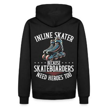 Inline Skating Rollerblading Inline Skates - Männer Premium Bio Hoodie - Schwarz - Hinten - Nico (187cm)
