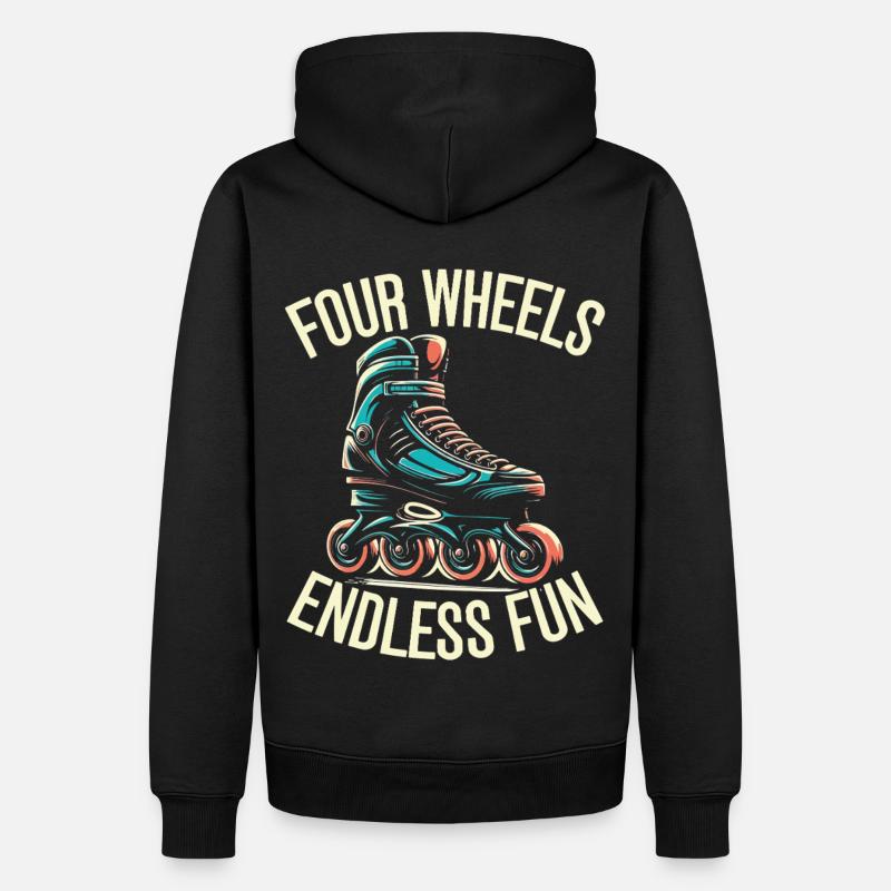 Inline Skating Rollerblading Inline Skates - Männer Premium Bio Hoodie - Schwarz