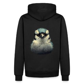 Niedlicher Blauhäher Cyanocitta Vogel - Männer Premium Bio Hoodie - Schwarz - Hinten - Nico (187cm)