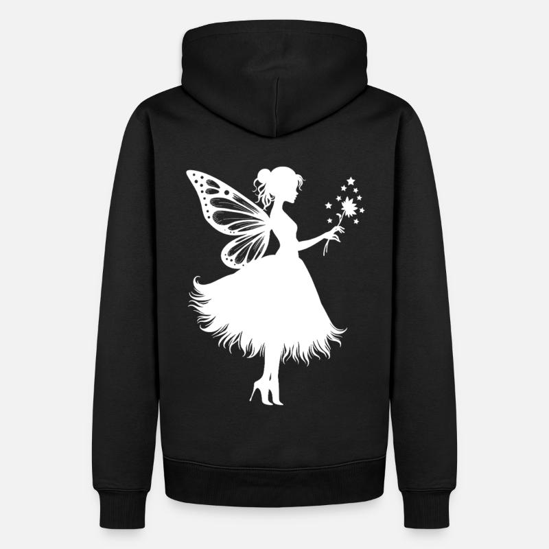 Fée magique avec fleur - Sweat à capuche Premium bio Homme - noir