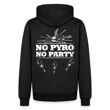 Missiles pyro feux d'artifice - Sweat à capuche Premium bio Homme - noir - Dos - Nico (187cm)