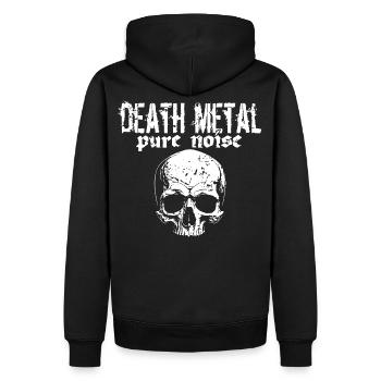 Crâne de Death Metal - Sweat à capuche Premium bio Homme - noir - Dos - Nico (187cm)