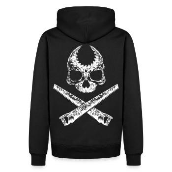 Skull Saw Craftsman Carpenter Carpenter Forester - Men’s Premium Organic Hoodie - black - Back - Nico (187cm)