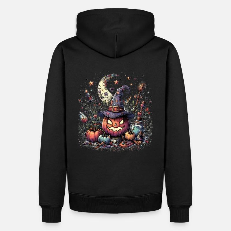 Citrouille d’Halloween - Sweat à capuche Premium bio Homme - noir