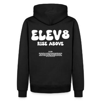 Étudiant8 | Voir ci-dessus - Sweat à capuche Premium bio Homme - noir - Dos - Nico (187cm)