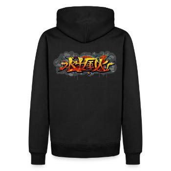 4 Elemente - Männer Premium Bio Hoodie - Schwarz - Hinten - Nico (187cm)