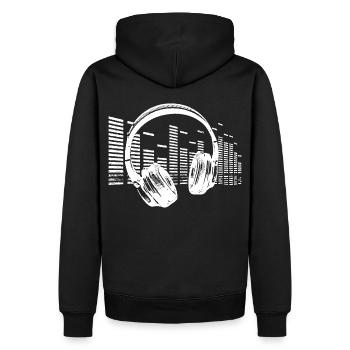 Musique rétro musique techno rave house 2reborn wh - Sweat à capuche Premium bio Homme - noir - Dos - Nico (187cm)