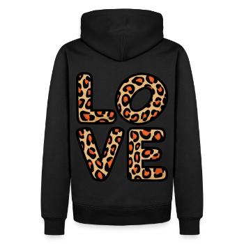 Signe de paix Amour des années 60 des années 70 Costume Groovy Hippie - Sweat à capuche Premium bio Homme - noir - Dos - Nico (187cm)