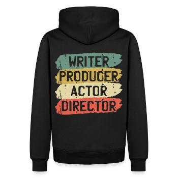 Film Regisseur - Männer Premium Bio Hoodie - Schwarz - Hinten - Nico (187cm)
