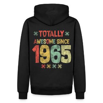 1965 - Totalement génial depuis 1965 - Joyeux anniversaire - Sweat à capuche Premium bio Homme - noir - Dos - Nico (187cm)