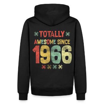 1966 - Happy Birthday - Totally Awesome Since 1966 - Men’s Premium Organic Hoodie - black - Back - Nico (187cm)