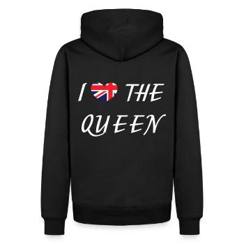 J’adore The QUEEN - Sweat à capuche Premium bio Homme - noir - Dos - Nico (187cm)