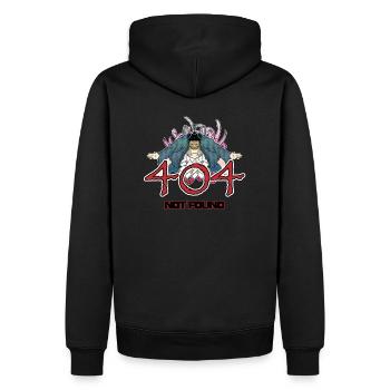 404 - not found - sumo version - Sweat à capuche Premium bio Homme - noir - Dos - Nico (187cm)