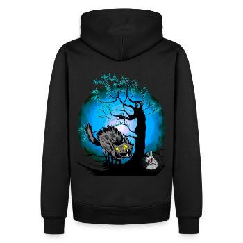 Halloween Cat Cats Mouse - Men’s Premium Organic Hoodie - black - Back - Nico (187cm)