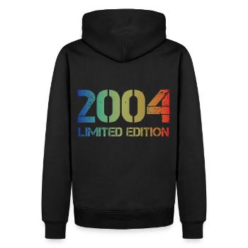 16. Geburtstag 16 Jahre Mann Frau Jahrgang 2004 - Männer Premium Bio Hoodie - Schwarz - Hinten - Nico (187cm)