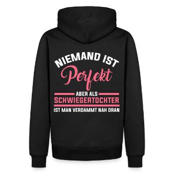 Perfekte Schwiegertochter - Männer Premium Bio Hoodie - Schwarz - Hinten - Nico (187cm)