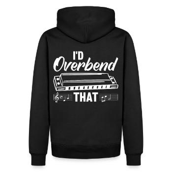 Harmoniciste Harmoniciste Orgue à bouche - Sweat à capuche Premium bio Homme - noir - Dos - Nico (187cm)