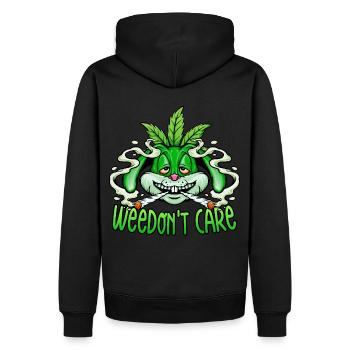 Cannabis Legalization Funny Bunny - Men’s Premium Organic Hoodie - black - Back - Nico (187cm)