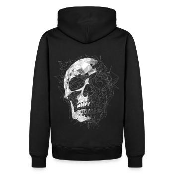 skulls Totenkopf schädel punk - Männer Premium Bio Hoodie - Schwarz - Hinten - Nico (187cm)