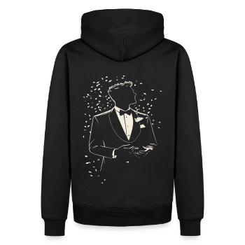 Marié Mariage Enterrement de vie de garçon Mariage Mari - Sweat à capuche Premium bio Homme - noir - Dos - Nico (187cm)
