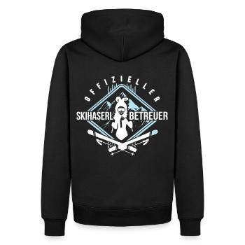 Lustiger Skifahrer Spruch Skihasen Apres Ski - Männer Premium Bio Hoodie - Schwarz - Hinten - Nico (187cm)