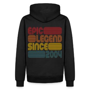 Epic Legend Since 2004 Geschenk Zum 17. Geburtstag - Männer Premium Bio Hoodie - Schwarz - Hinten - Nico (187cm)