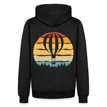 Montgolfière Retro Ballons Ballons - Sweat à capuche Premium bio Homme - noir - Dos - Nico (187cm)