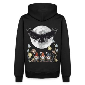 Moon Raven Fantasy Fairy Tale Character Troll Fable Child - Men’s Premium Organic Hoodie - black - Back - Nico (187cm)