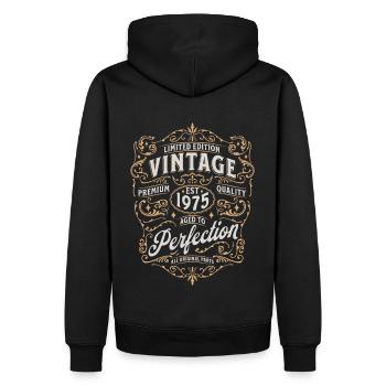 1975 Geburtstag - Männer Premium Bio Hoodie - Schwarz - Hinten - Nico (187cm)