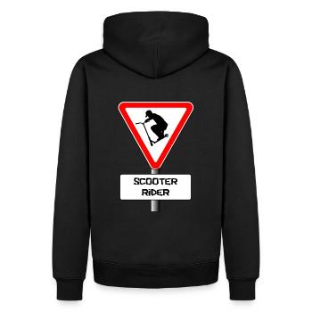 Priorité 2 - Sweat à capuche Premium bio Homme - noir - Dos - Nico (187cm)