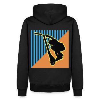 Tailgrab - Männer Premium Bio Hoodie - Schwarz - Hinten - Nico (187cm)