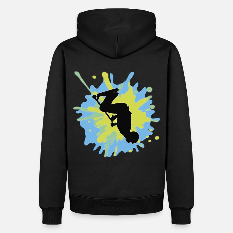Backflip splash - Sweat à capuche Premium bio Homme - noir