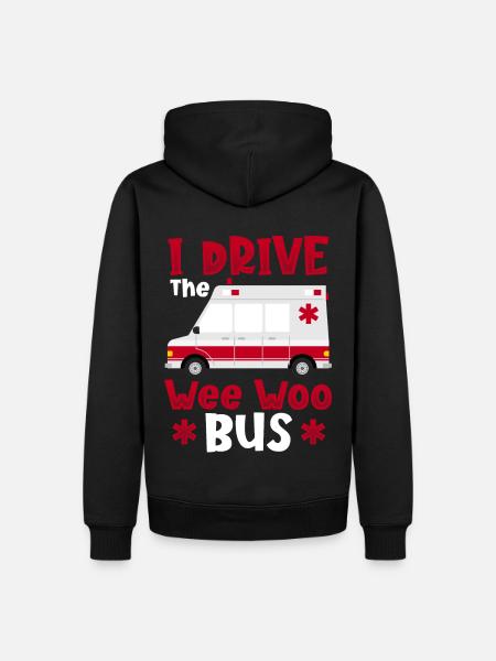 I Drive The Wee Woo Bus Ambulance Driver Paramedic - Männer Premium Bio Hoodie - Schwarz