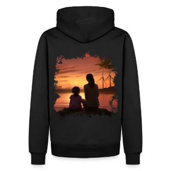 Mère - Sweat à capuche Premium bio Homme - noir - Dos - Nico (187cm)