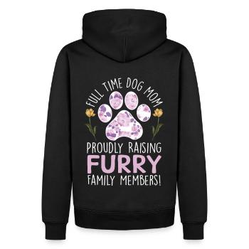 Pelzige Hunde Vollzeit-Hunde mama - Männer Premium Bio Hoodie - Schwarz - Hinten - Nico (187cm)