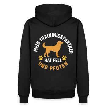 Dog Sport Agility Dog Training Partner Chemise - Sweat à capuche Premium bio Homme - noir - Dos - Nico (187cm)