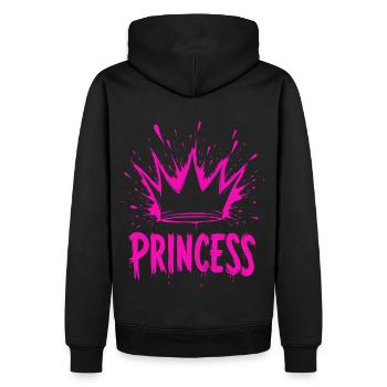 Princess Crown Splash - Men’s Premium Organic Hoodie - black - Back - Nico (187cm)