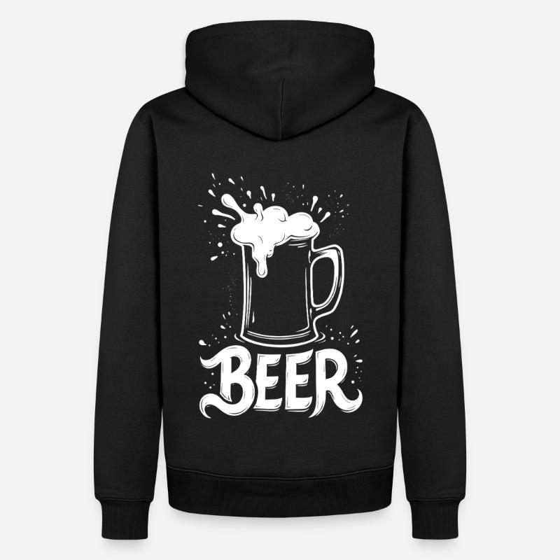 Chope à bière - Sweat à capuche Premium bio Homme - noir