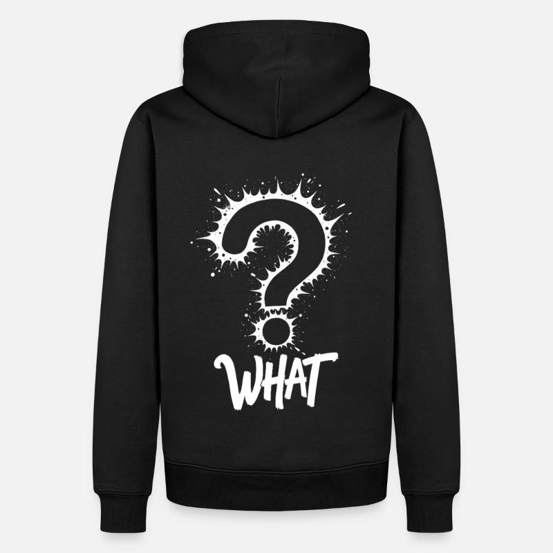 What Fragezeichen Splash - Männer Premium Bio Hoodie - Schwarz