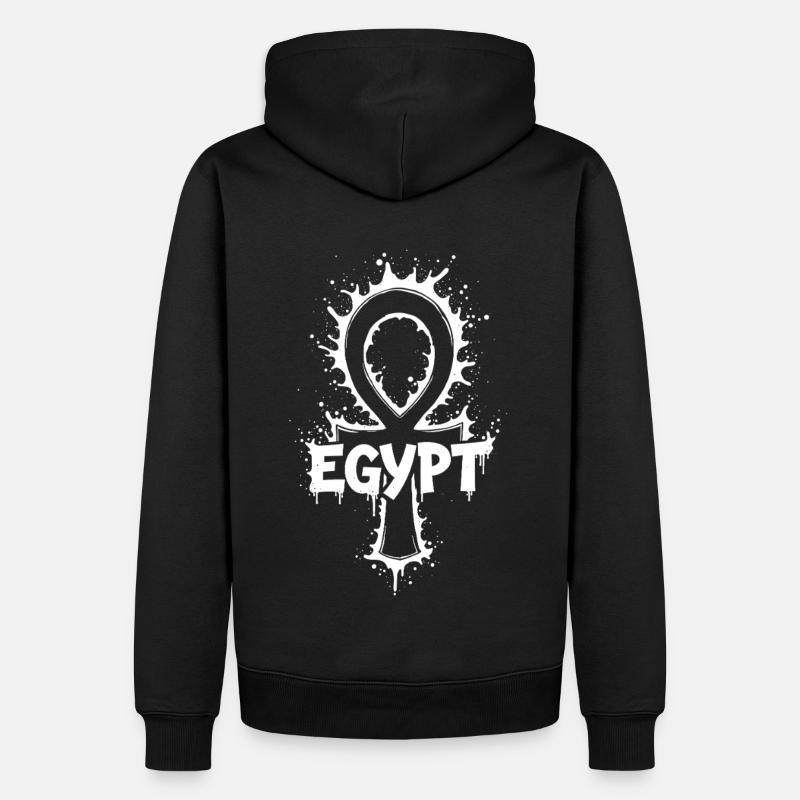 Égypte Ankh Splash - Sweat à capuche Premium bio Homme - noir