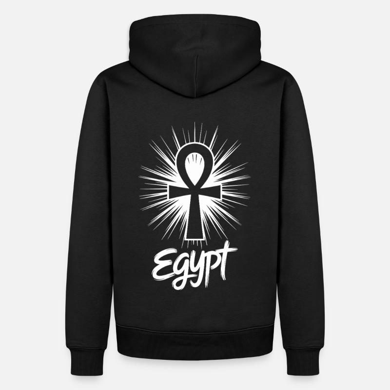 Égypte Ankh Symbole Splash - Sweat à capuche Premium bio Homme - noir