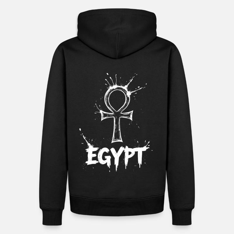Égypte Ankh Symbole Splash - Sweat à capuche Premium bio Homme - noir