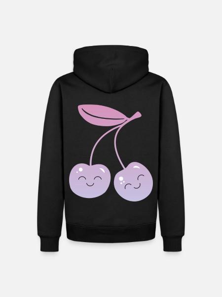 Cherries Kawaii - Men’s Premium Organic Hoodie - black