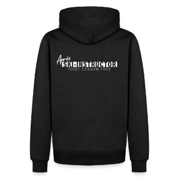Après Moniteur de ski – Motif - Sweat à capuche Premium bio Homme - noir - Dos - Nico (187cm)