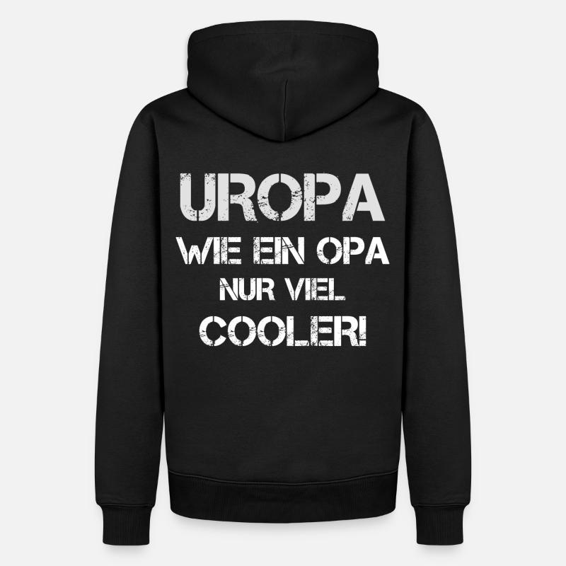 Uropa Geschenk - Männer Premium Bio Hoodie - Schwarz
