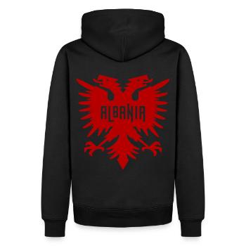 Albanien roter doppelkopfadler Albaner Geschenk - Männer Premium Bio Hoodie - Schwarz - Hinten - Nico (187cm)